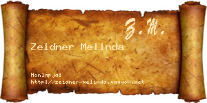 Zeidner Melinda névjegykártya